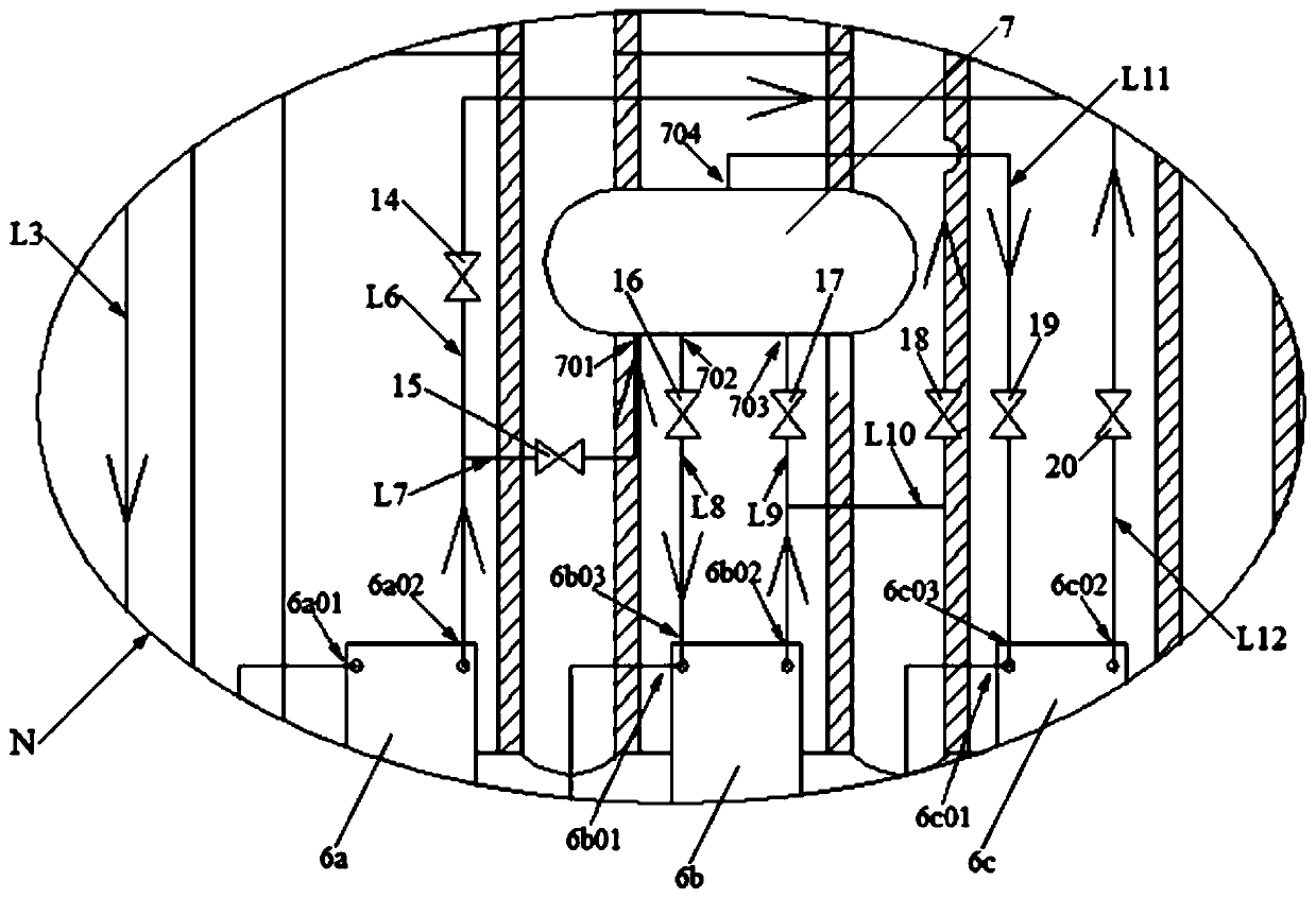 A method and device for multi-point recovery and efficient utilization of waste heat at the tail of a sintering machine