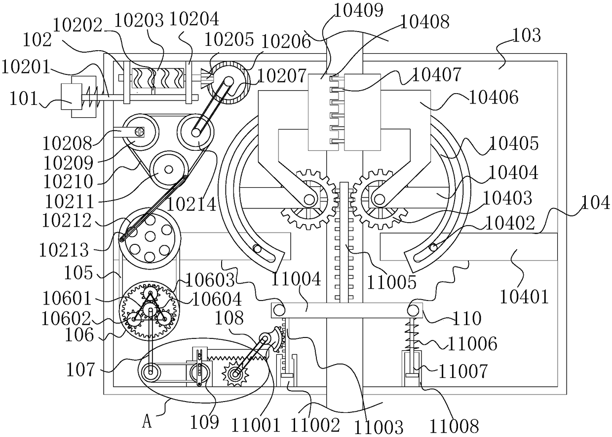 Intelligent electric tail door support structure of automobile