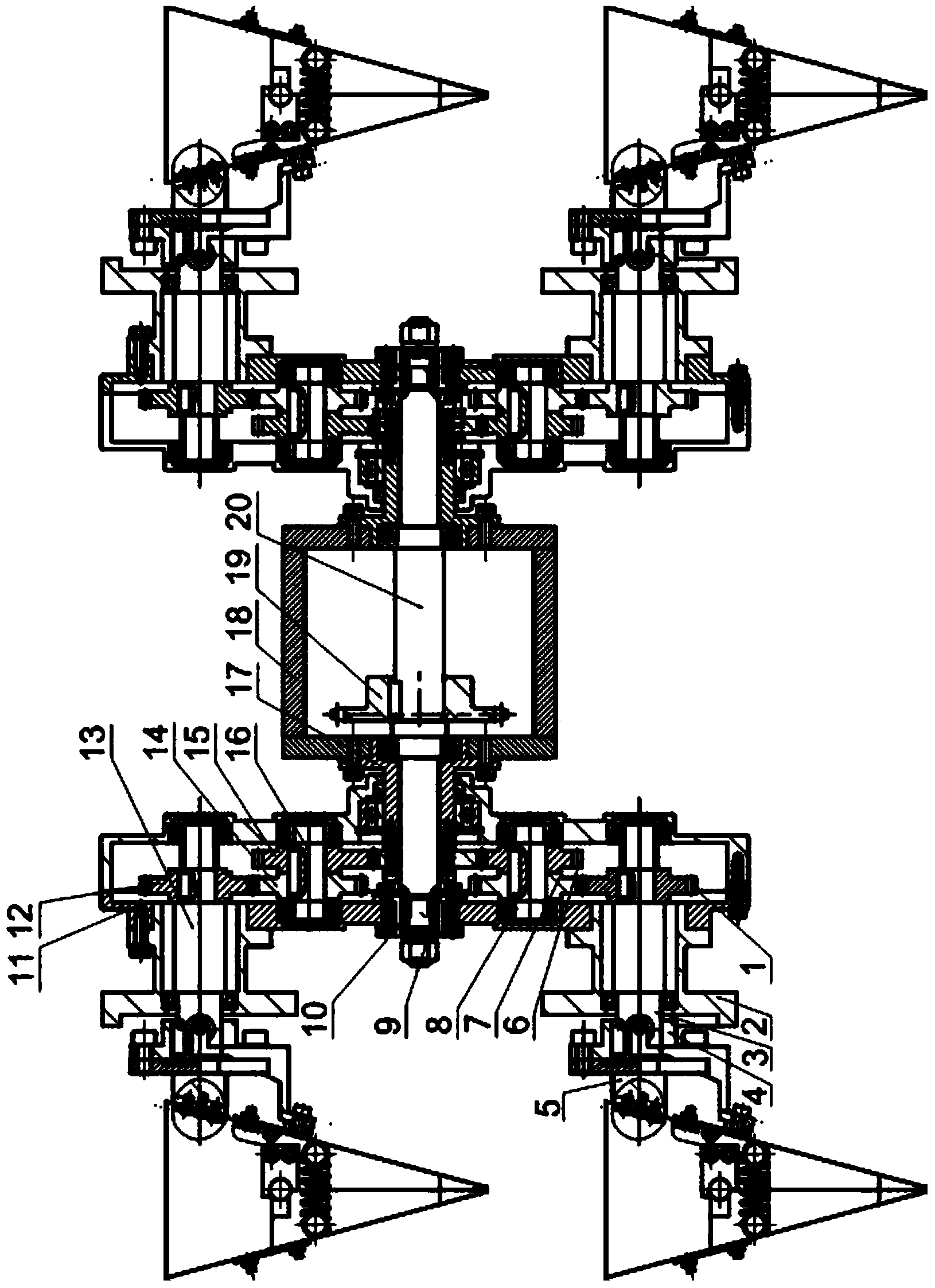 High-verticality secondary sine non-circular gear planetary system duck-billed seedling planting mechanism