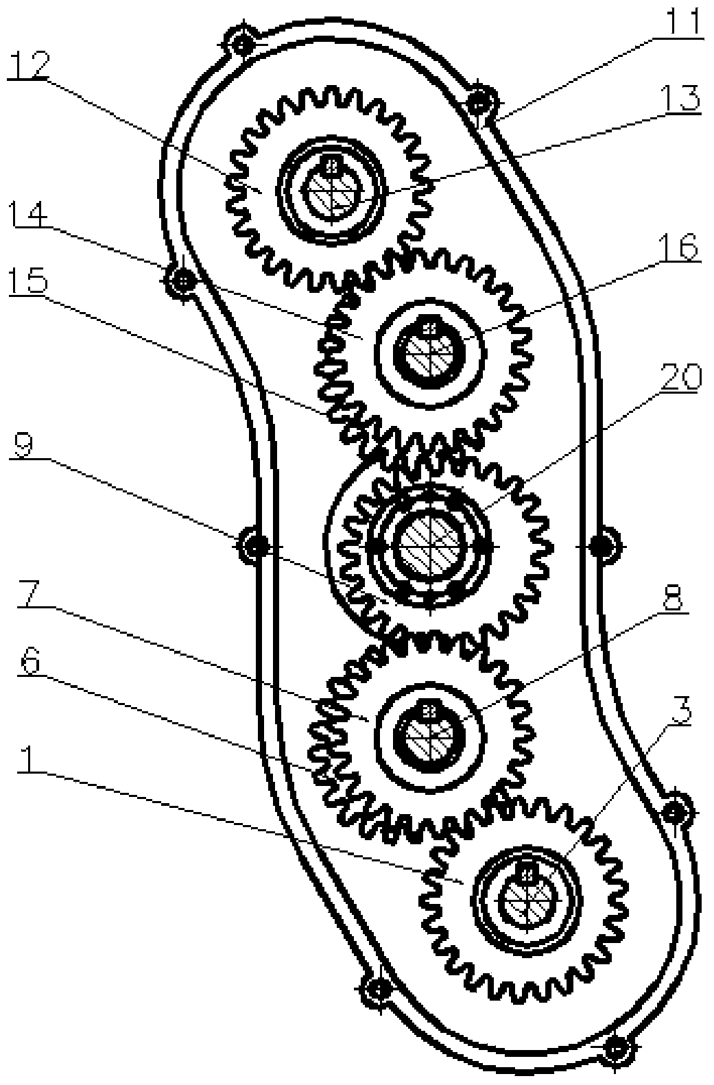 High-verticality secondary sine non-circular gear planetary system duck-billed seedling planting mechanism