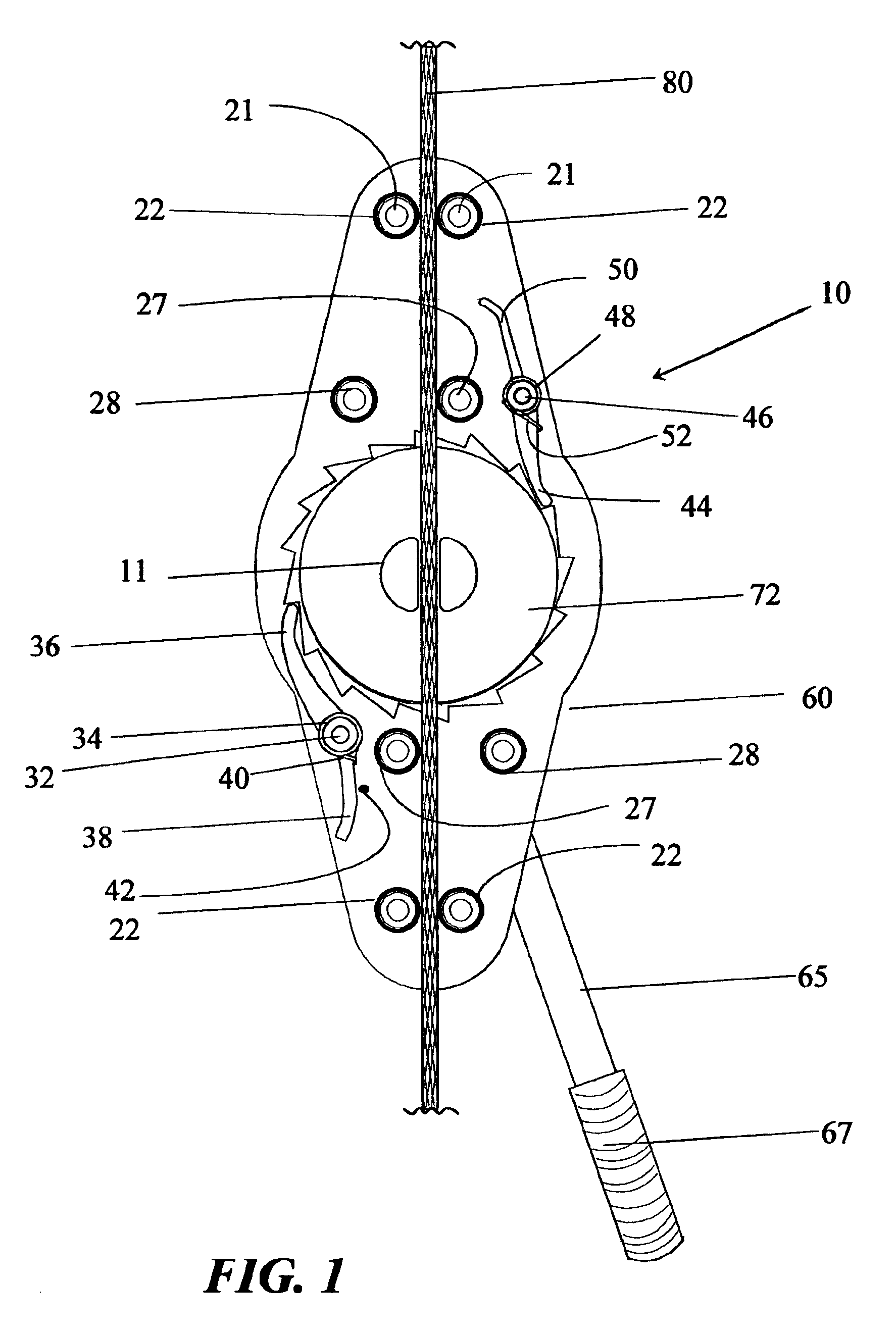 Quick adjusting choke winch