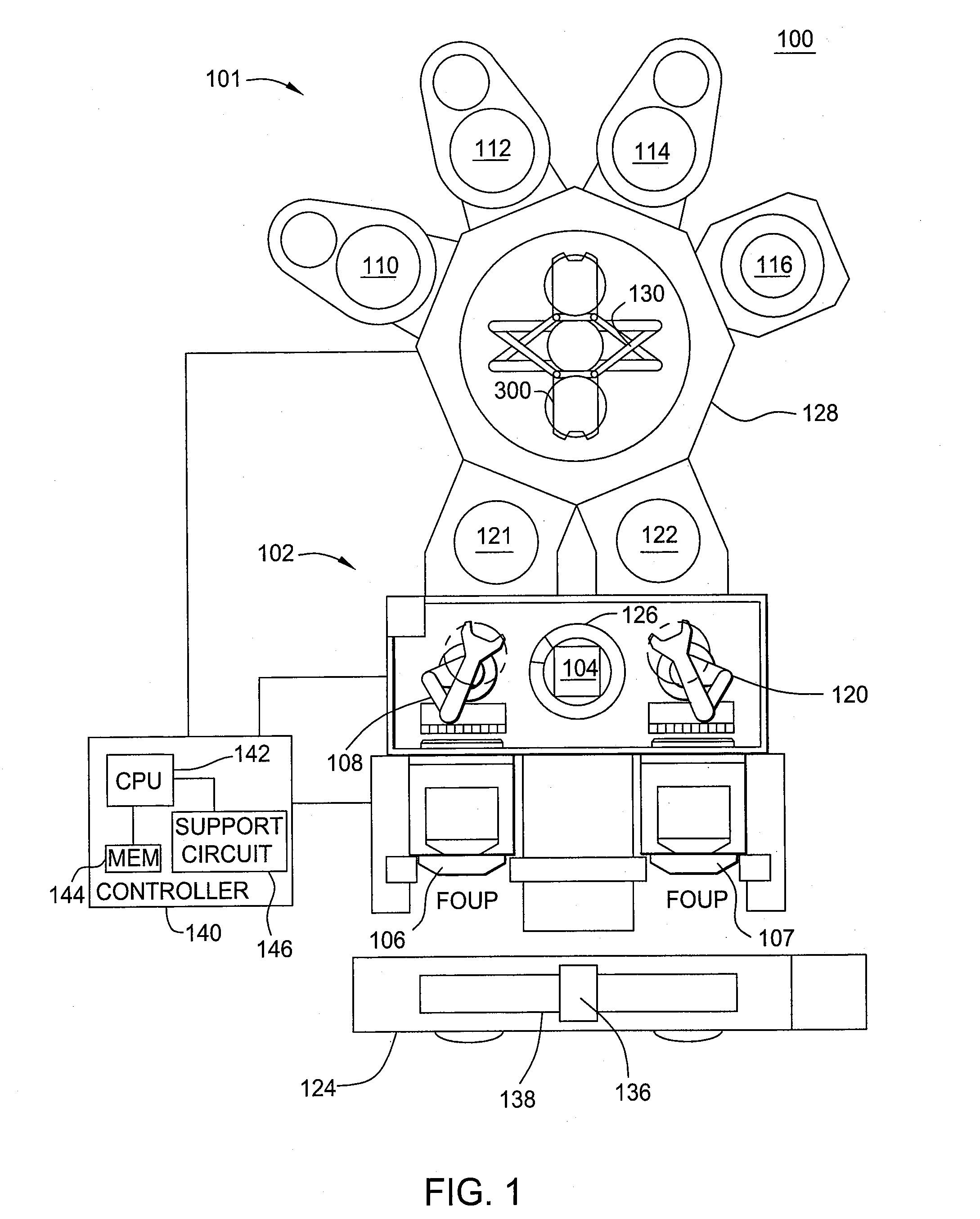 Cluster tool and method for process integration in manufacture of a gate structure of a field effect transistor