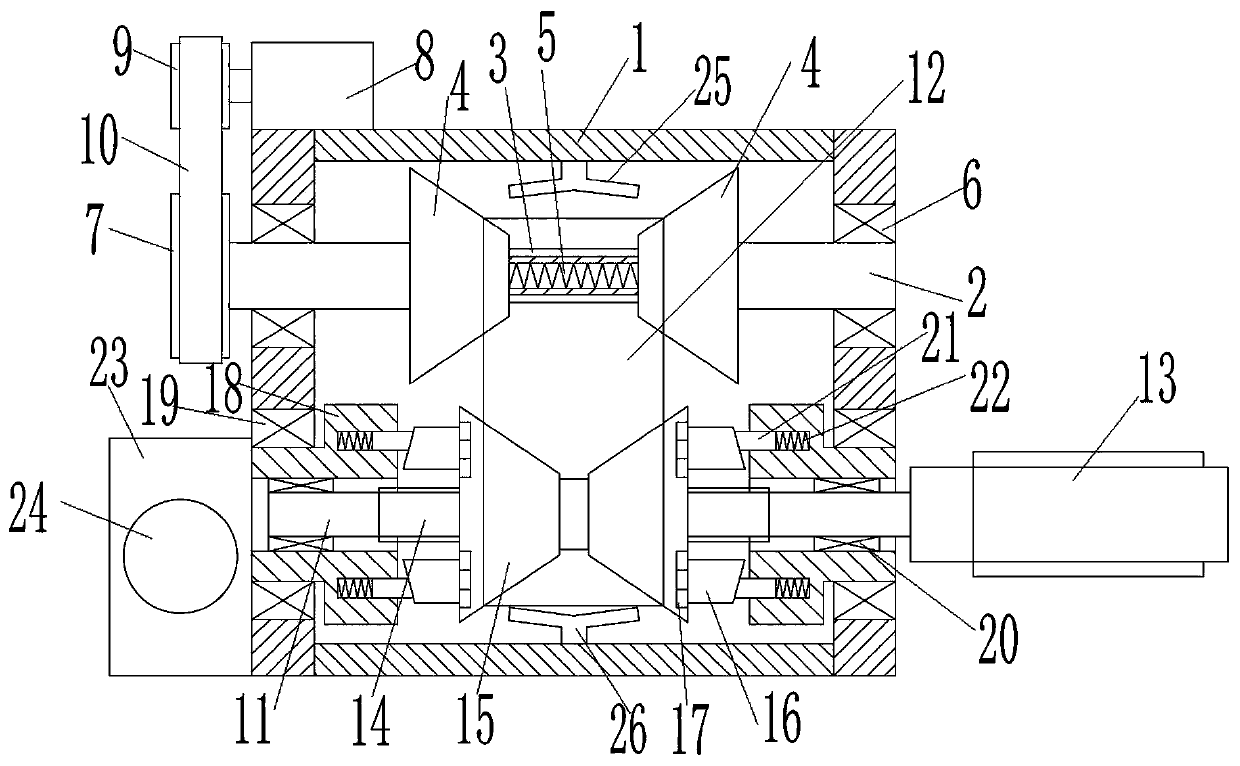 Honing machine grinding head driving mechanism