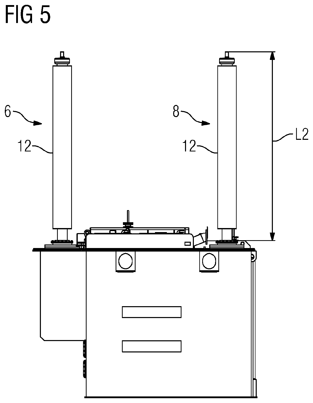 Transformer with insertable high voltage conductor