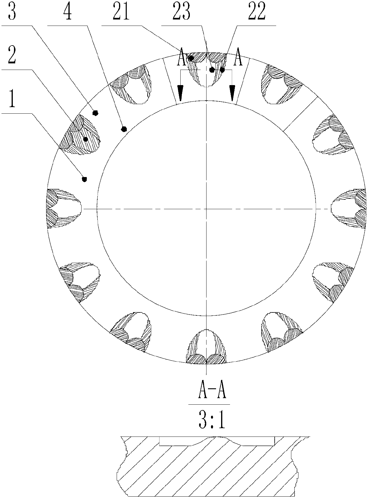 Sharkskin imitation streamline groove end face mechanical sealing structure