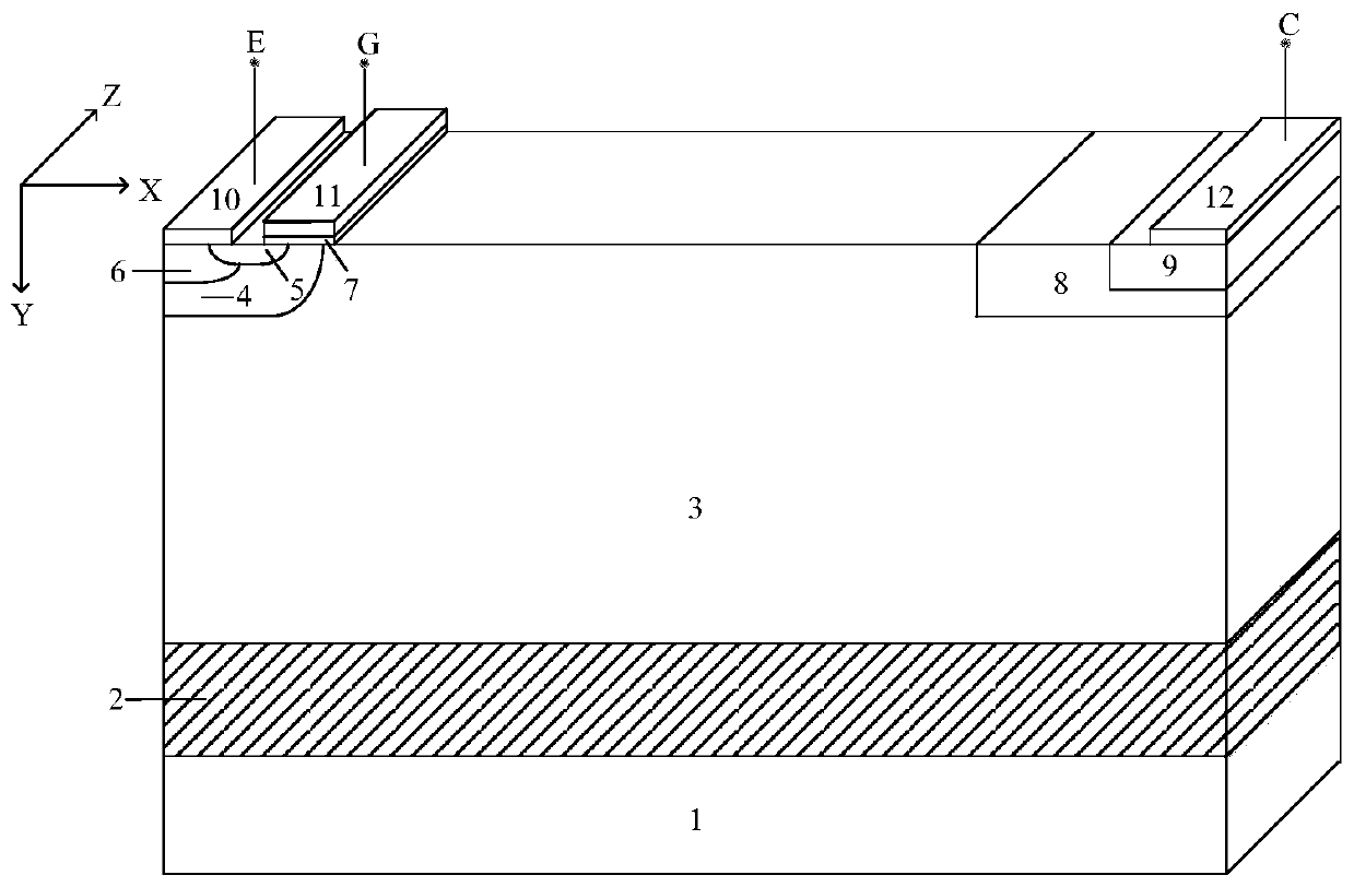 Lateral power device with mixed conduction mode and method of making same