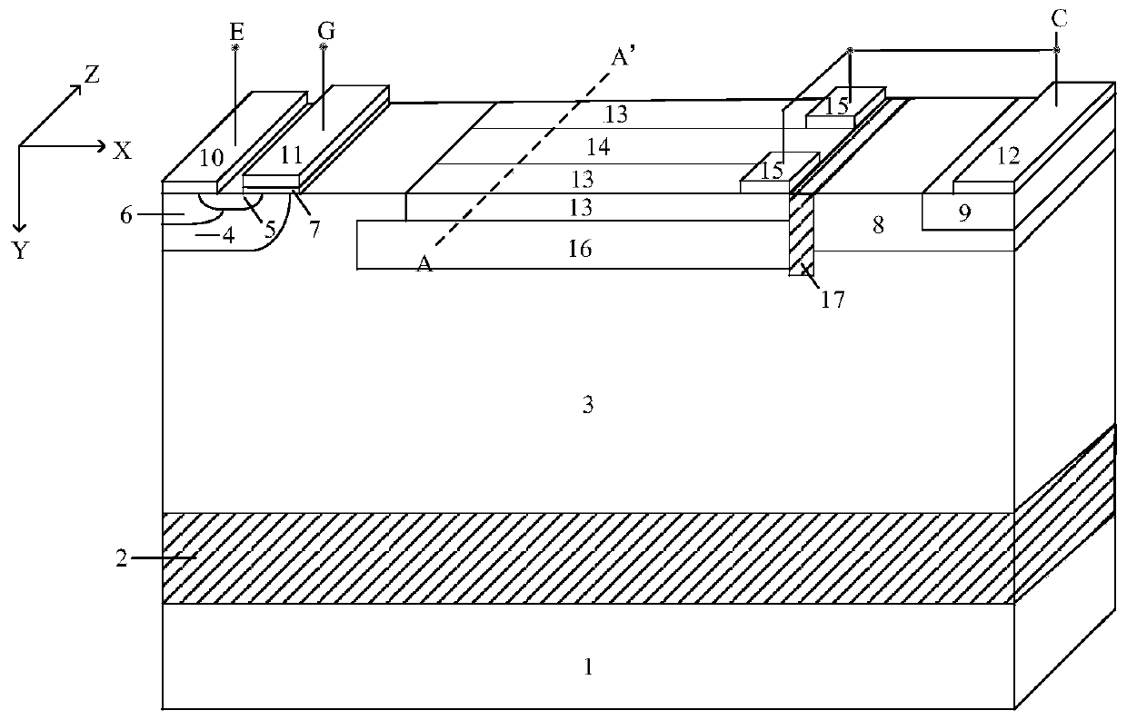 Lateral power device with mixed conduction mode and method of making same