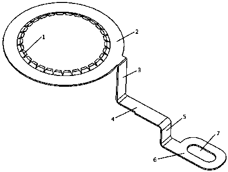 A combined battery terminal connecting piece