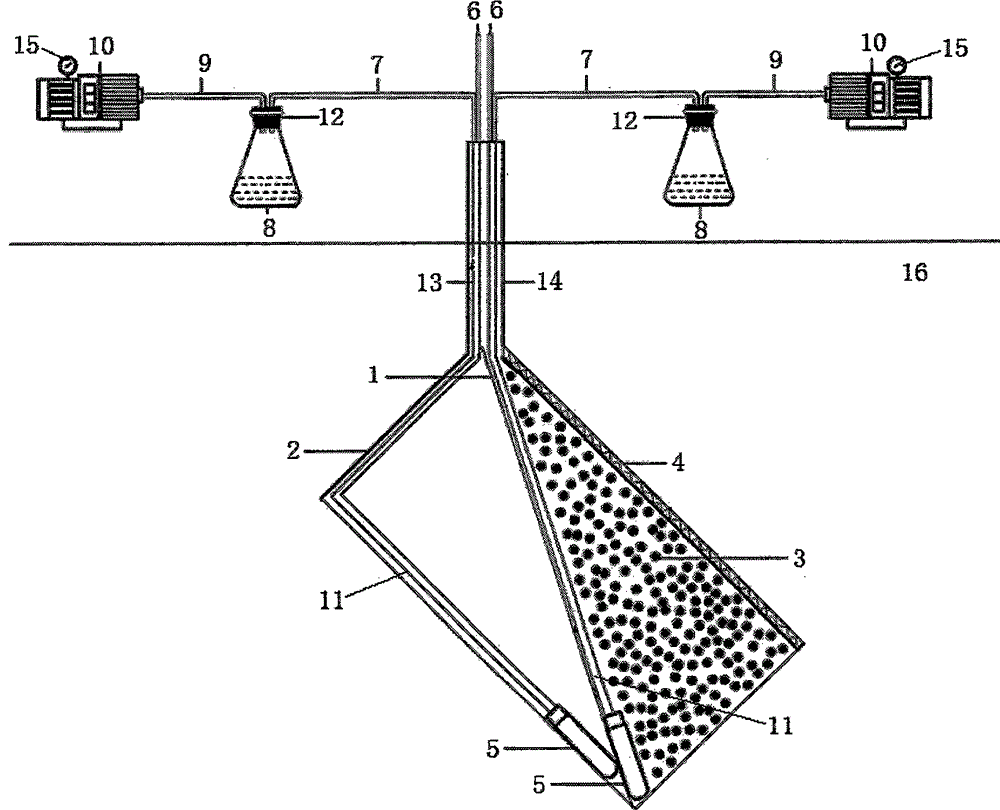 Device for collecting and extracting soil solutions in karst mountain areas and using method thereof