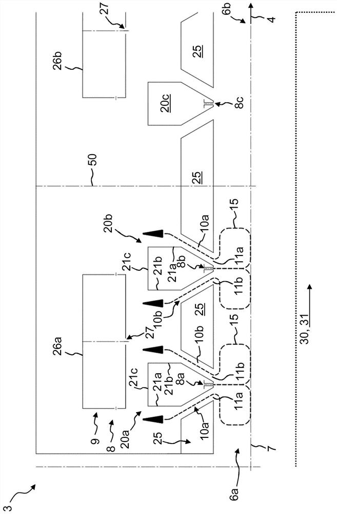 Ventilation module for film stretching equipment and such film stretching equipment