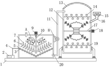 Photocatalytic oxidation device for printing and dyeing wastewater treatment