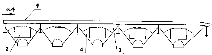 Blowing system of chain boiler with sectorial blow homogenating plate