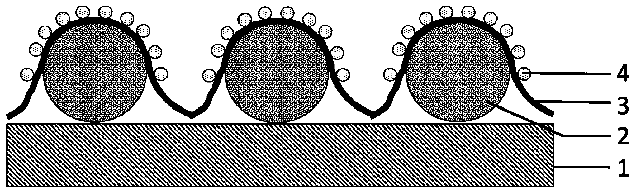 Broadband plasmon composite structure and preparation method thereof