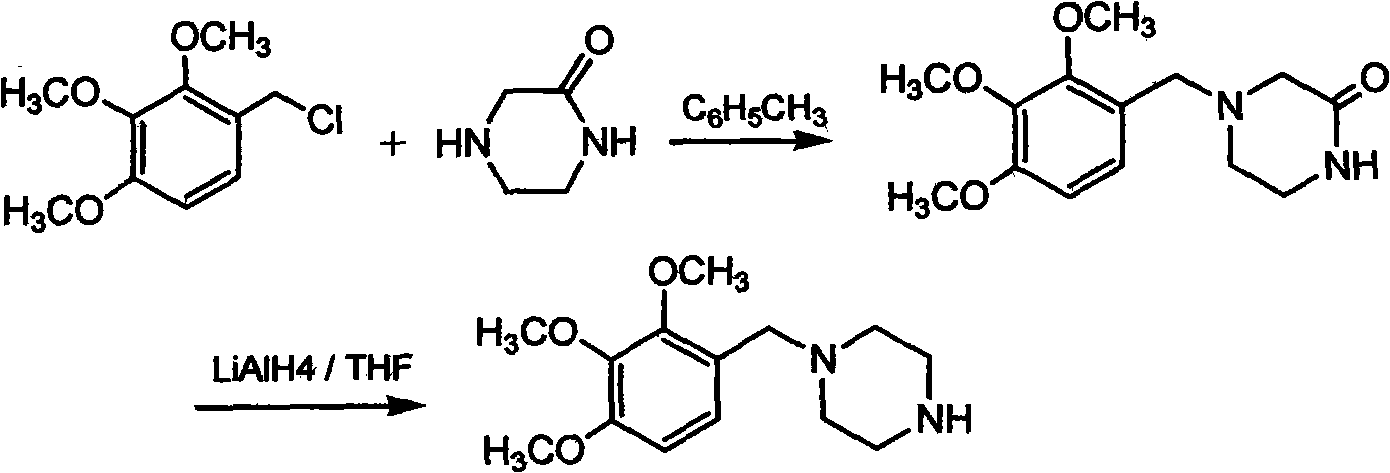 Production method of trimetazidine and its hydrochloride