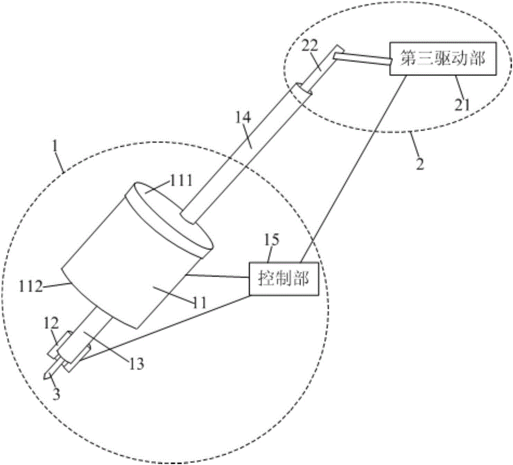 Probe replacement device and method and test device