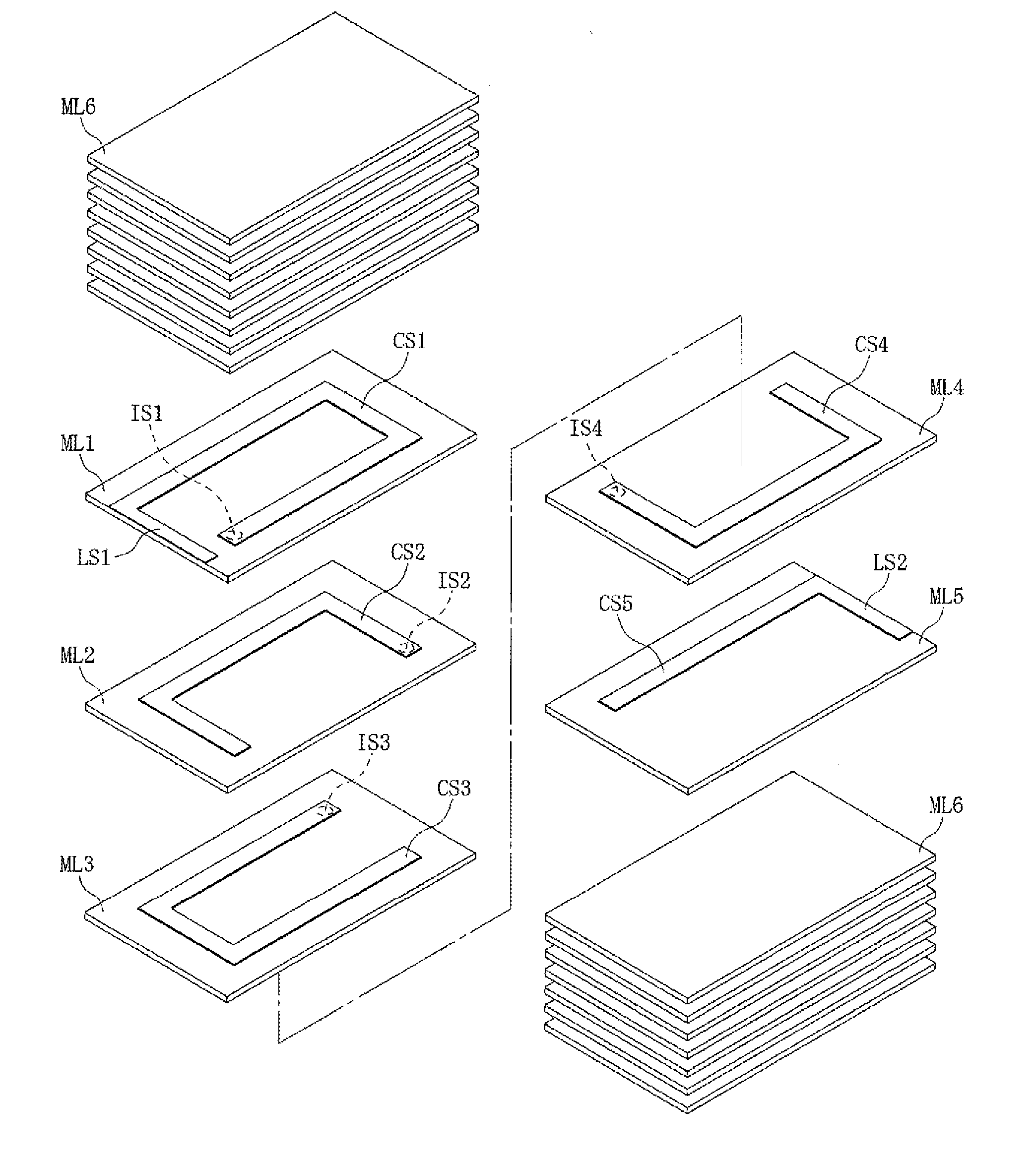 Laminated inductor