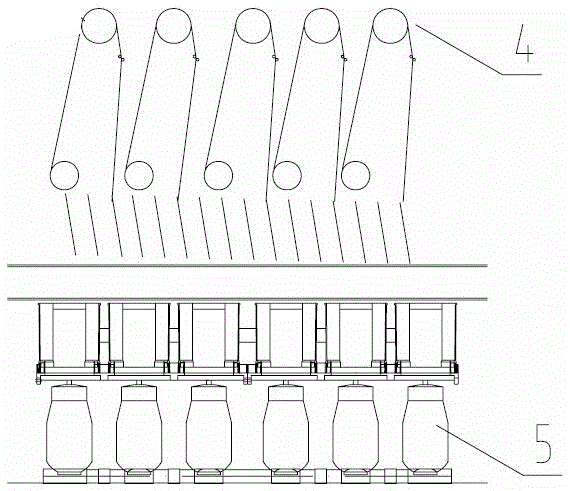 Suitable for spinning process of spinning machine with external winding device