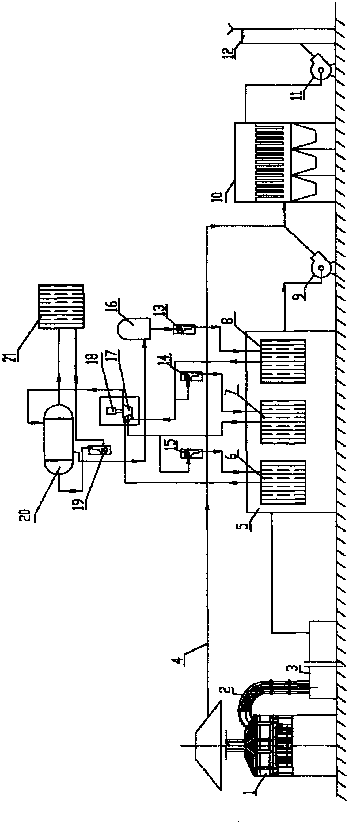 Semi-closed electric furnace flue gas multi-stage organic Rankine cycle waste heat power generation method