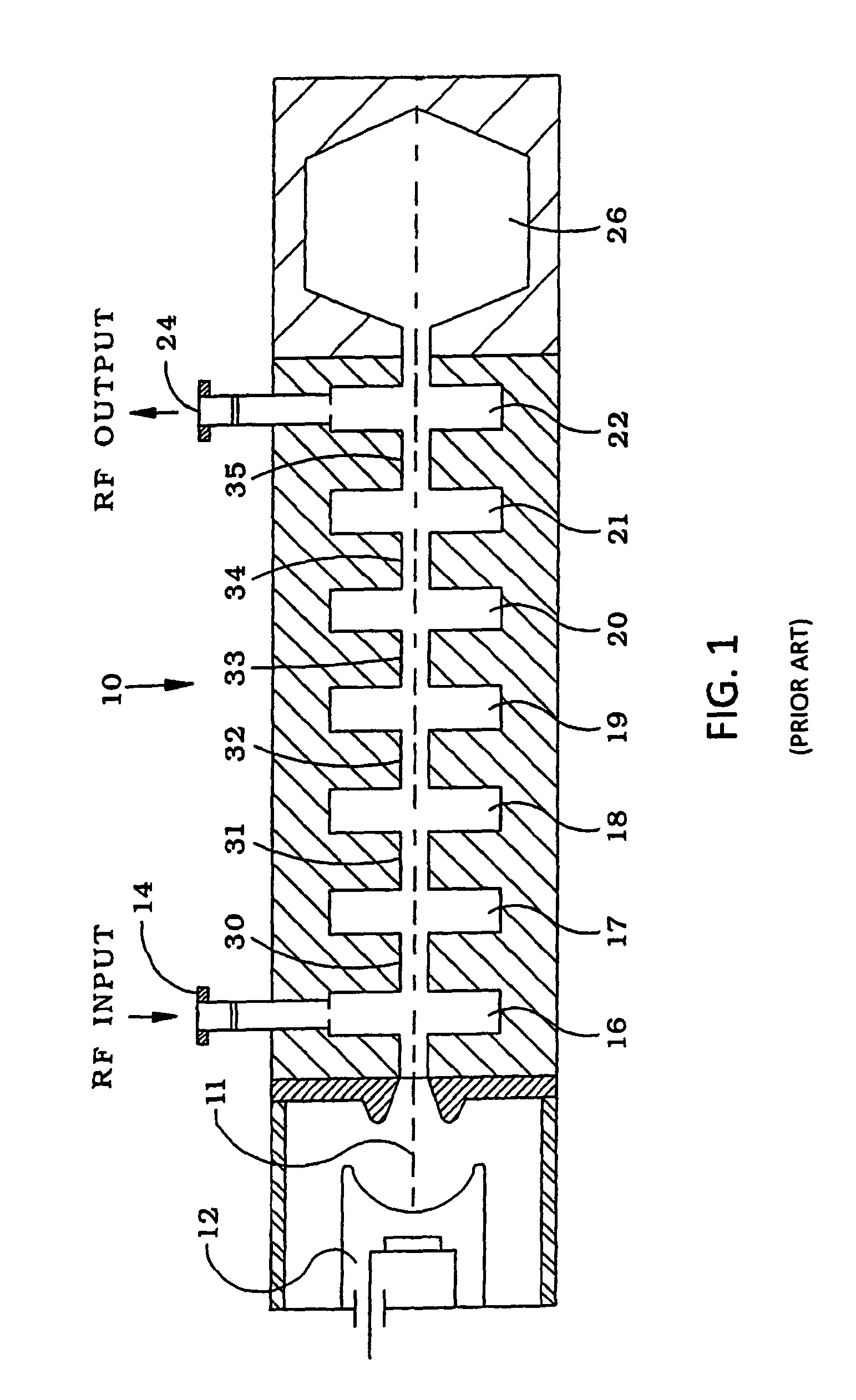 Hollow beam electron gun for use in a klystron