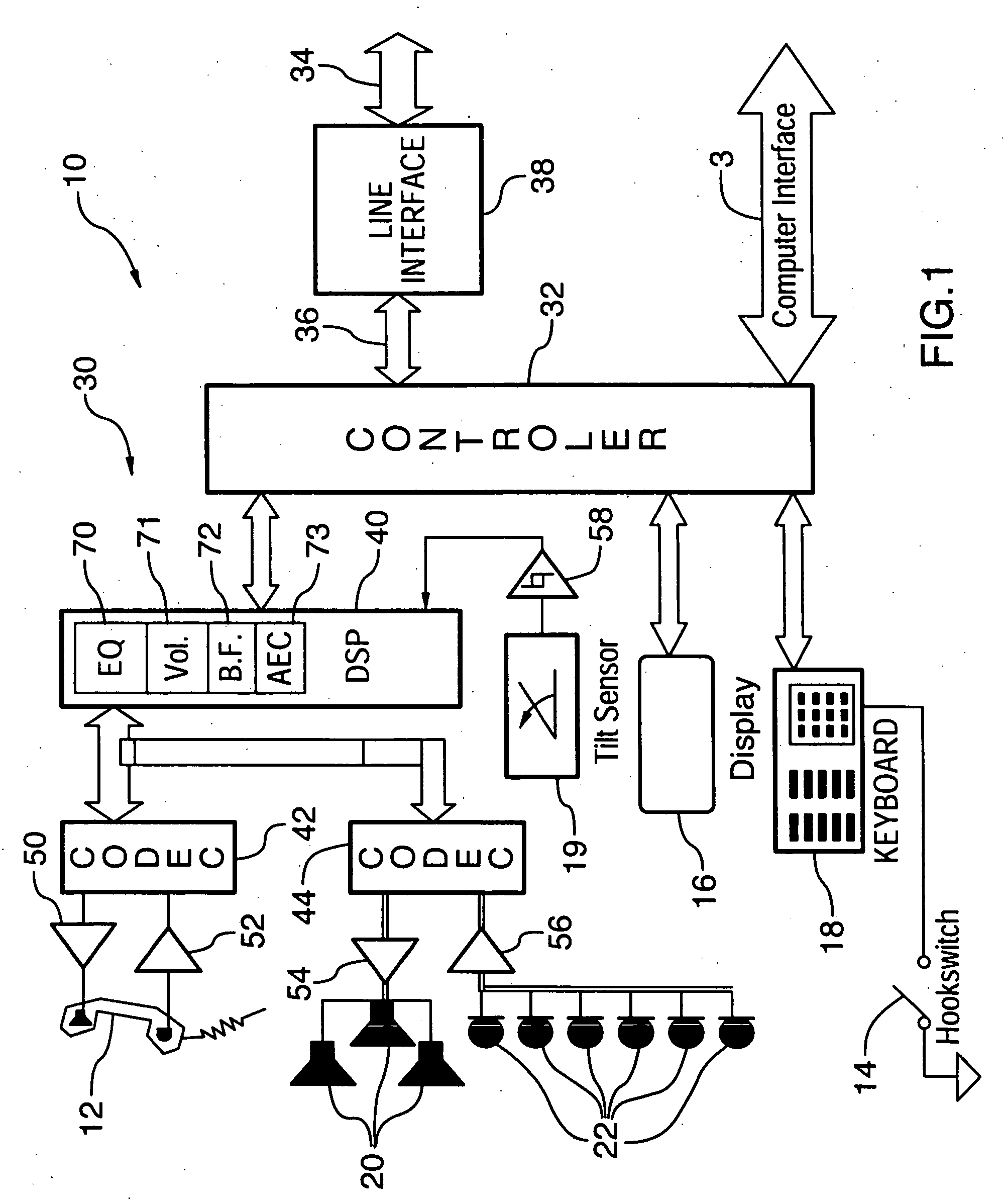 Method and apparatus for optimizing speakerphone performance based on tilt angle