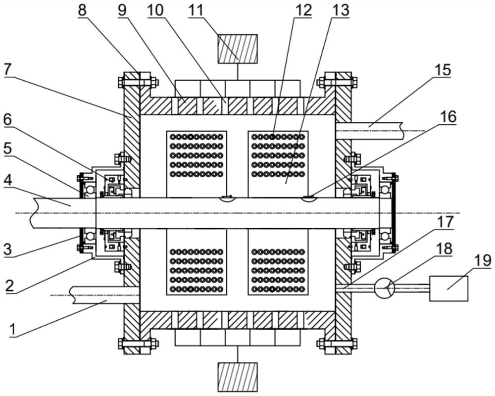 Hydrodynamic ultrasonic cavitation and advanced oxidation coupled degradation device for sulfide wastewater