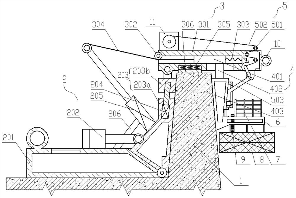 Construction anti-falling device for municipal bridge engineering