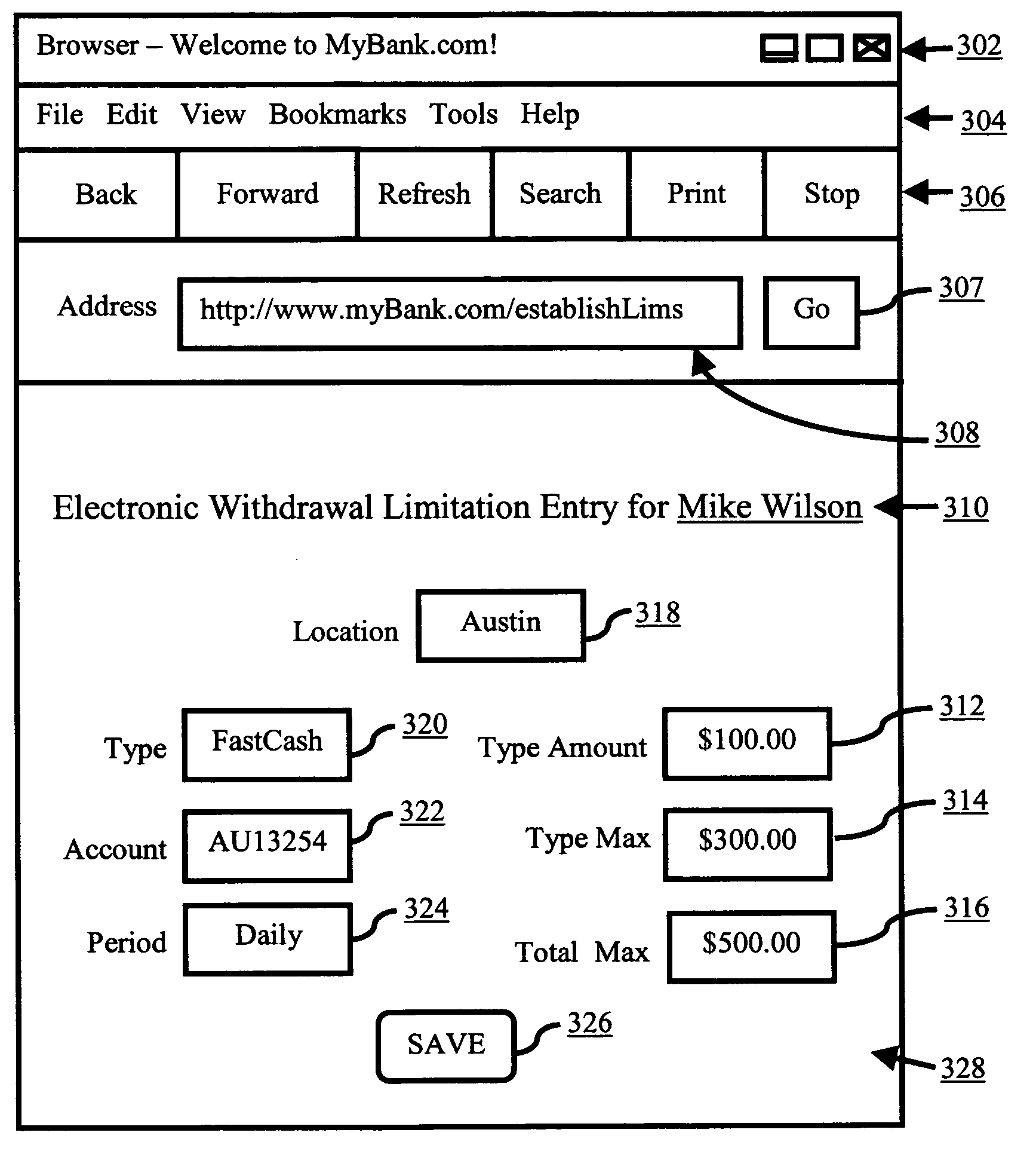 Controlling electronic withdrawals by a withdrawal device