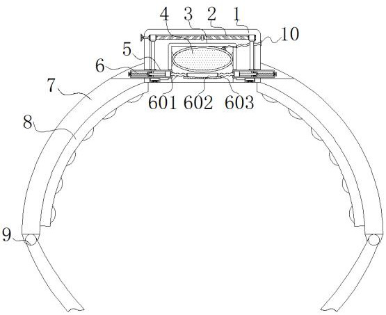 Puncture part pressing device used after cerebrovascular interventional operation