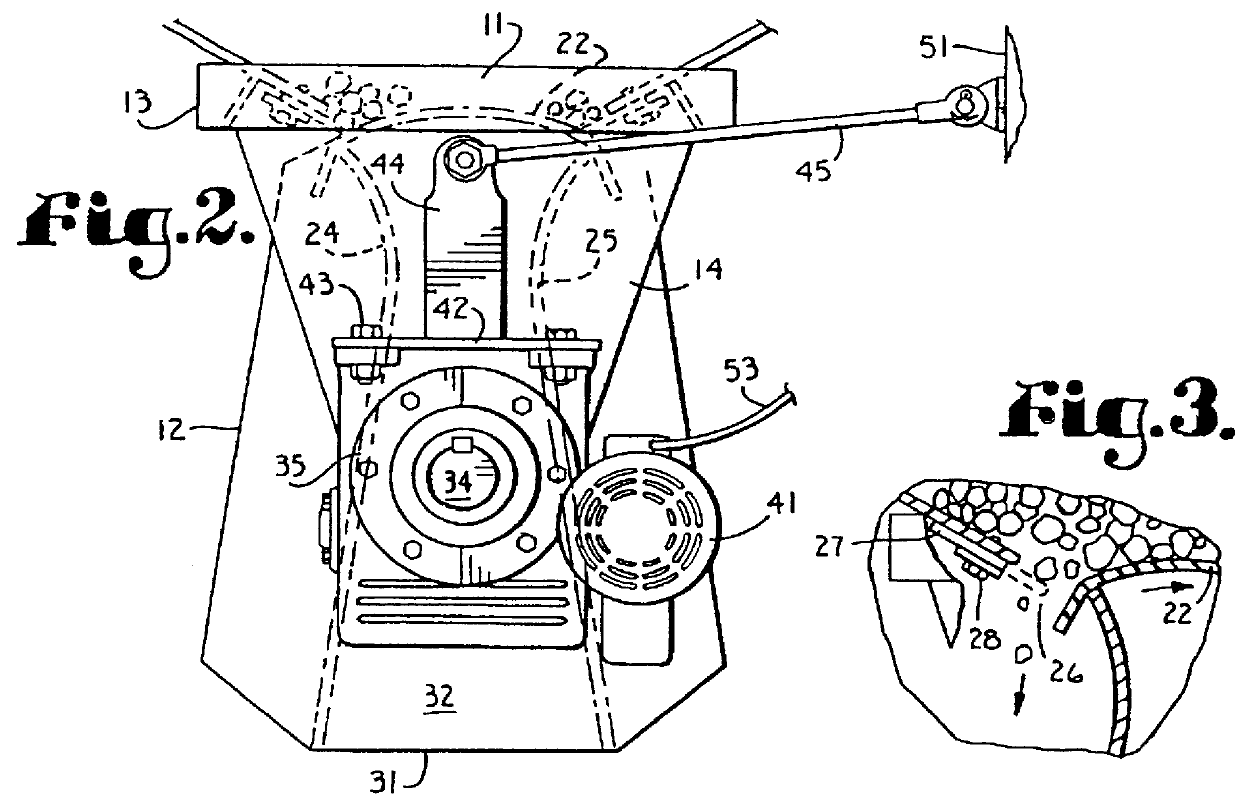 Railroad hopper car with ballast distributing blades and remote control system