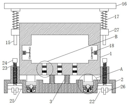 Shock absorption and heat dissipation electric power cabinet for electric power engineering