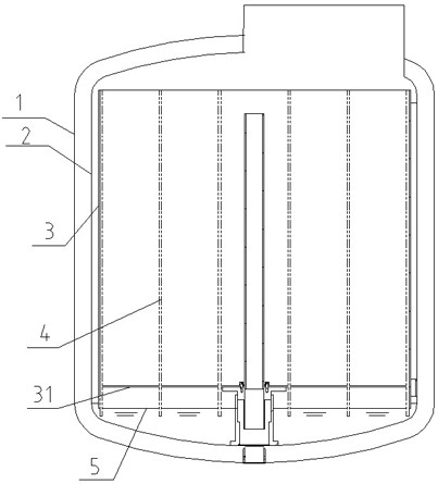 Liquid nitrogen biological container capable of reducing temperature difference in cylinder