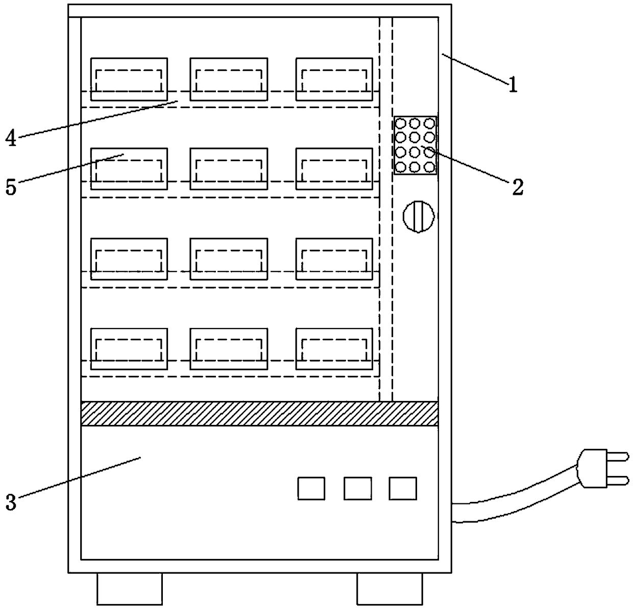 A sandwich cabinet for conveniently storing items