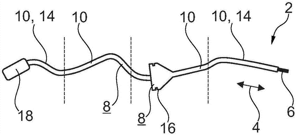 Method for producing an electrical line, tool mould for such a method, and line