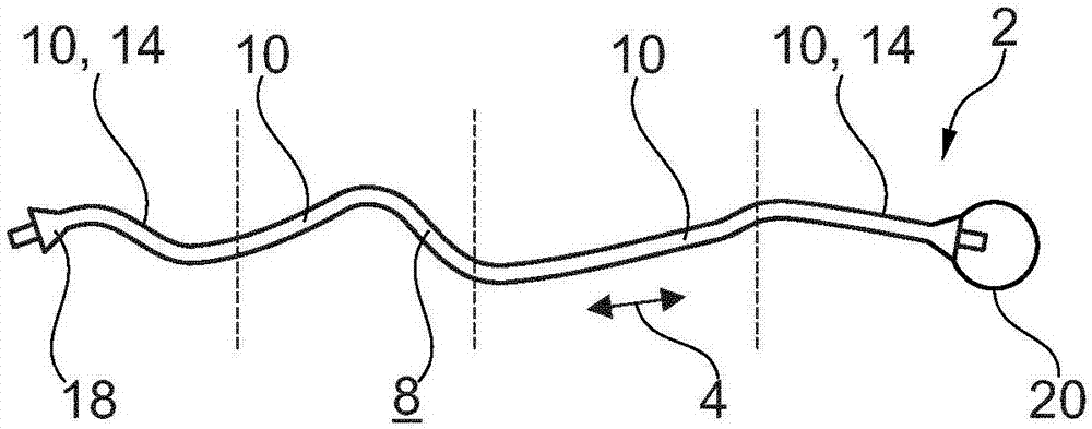 Method for producing an electrical line, tool mould for such a method, and line