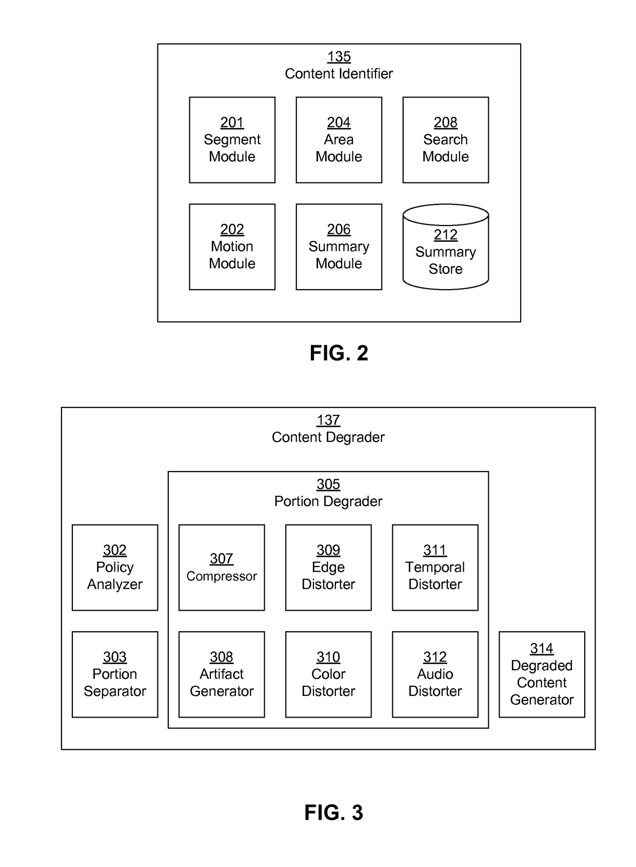 Selective degradation of videos containing third-party content