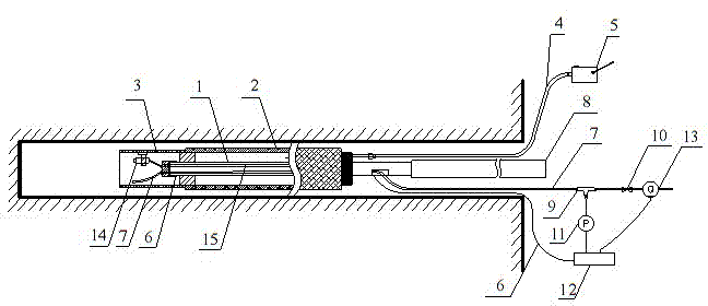 Method and device for monitoring coal bed gas parameter in real time