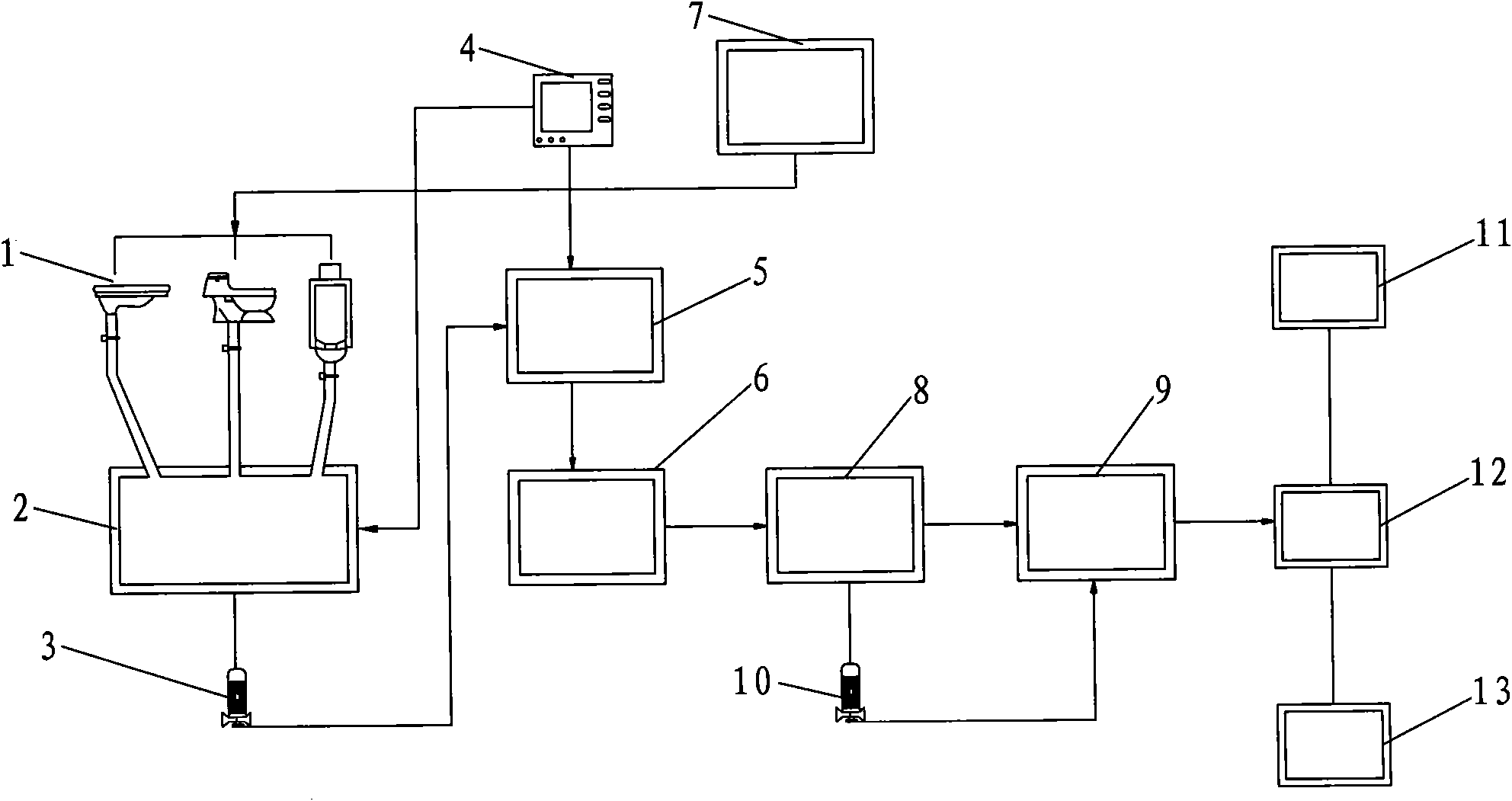 Foam plugging type microbial decomposition water circulating environmental protection toilet for islands