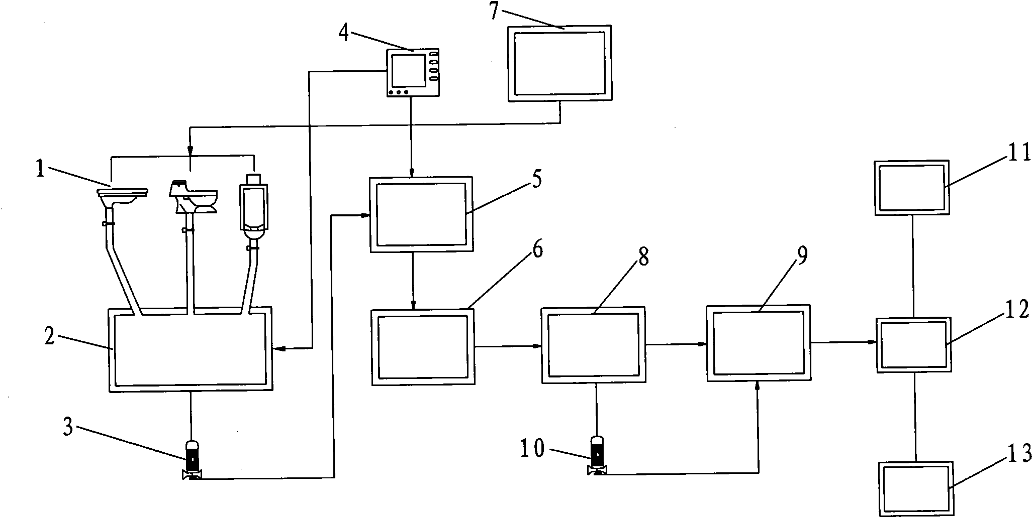 Foam plugging type microbial decomposition water circulating environmental protection toilet for islands