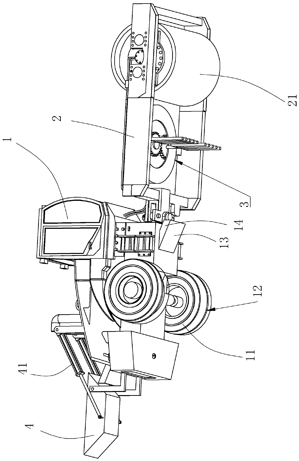 A municipal road construction device and a construction method