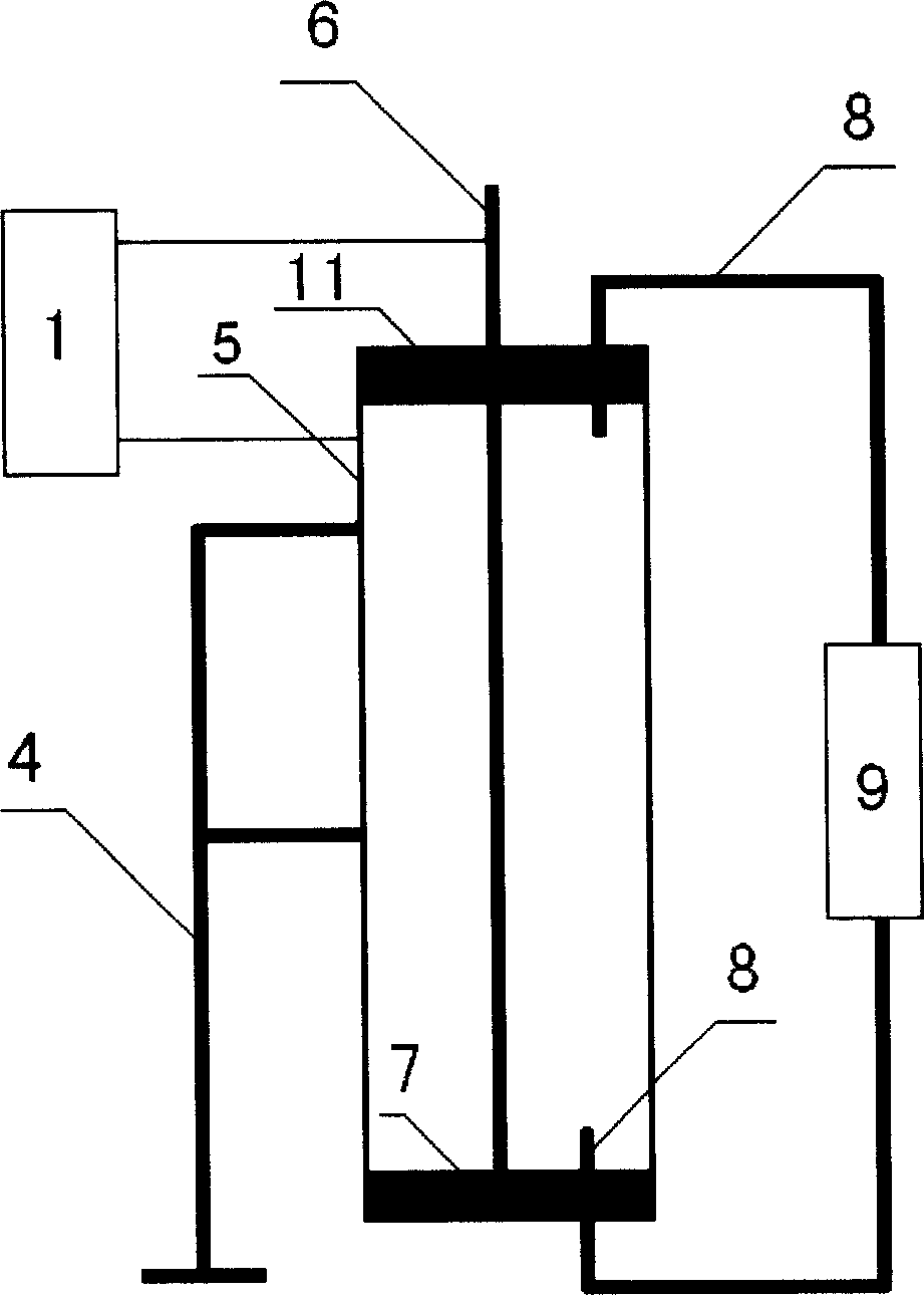 Method and device for internal wall ceramic treatment of steel and iron pipe casting