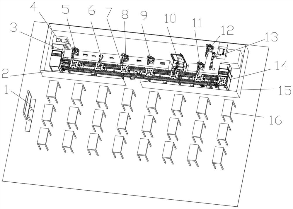 Practical training teaching system for assembly line