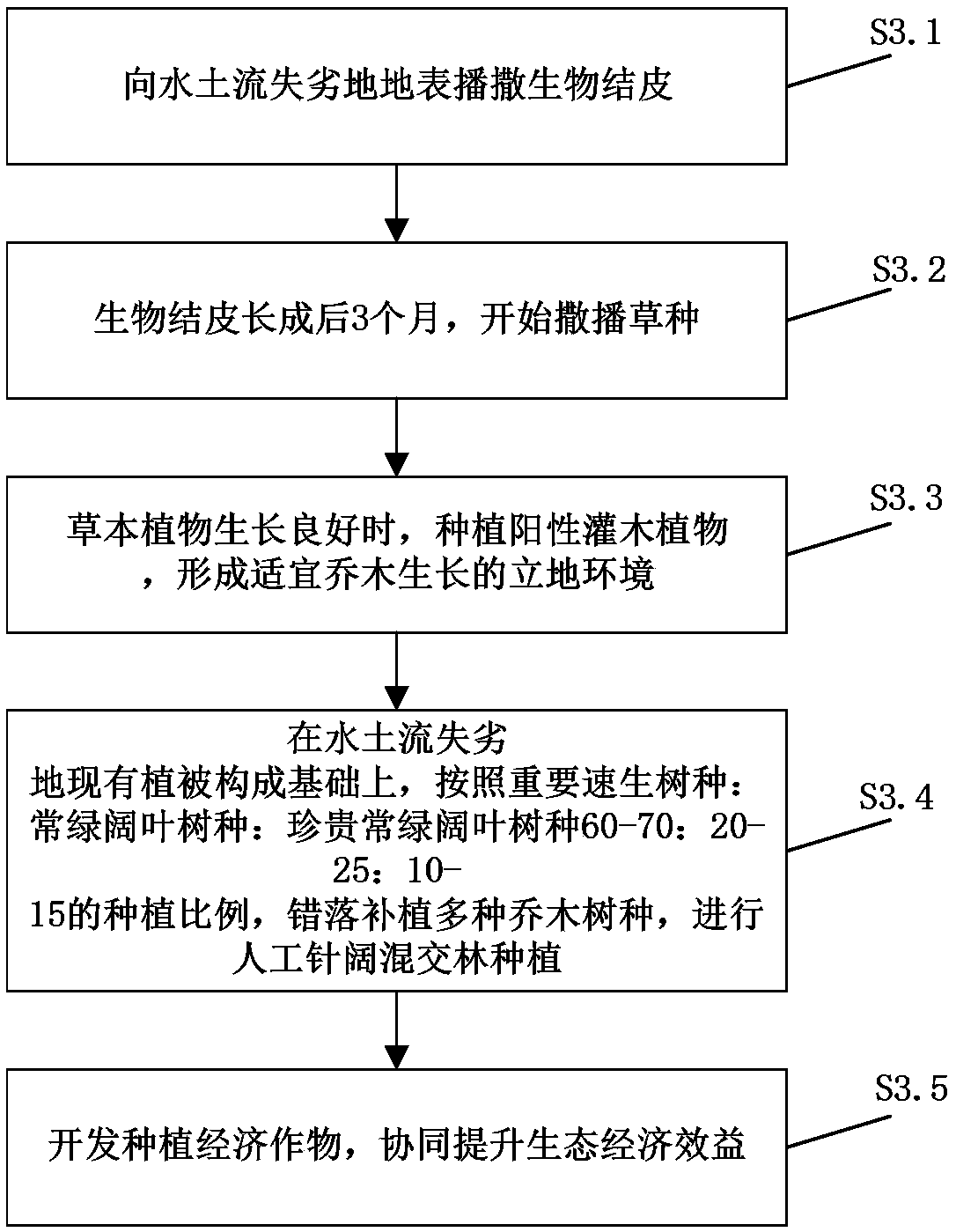 Vegetation vertical structure optimizing method for improving ecological function of south soil erosion badland