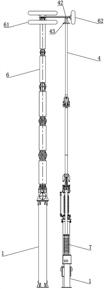 Extra-high-voltage earthing switch with series-wound main circuit and arc extinguishing chamber for opening and closing induction current