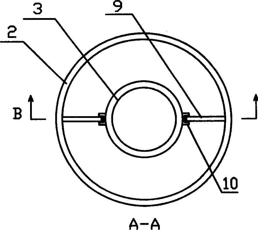 Jet type gas-solid separating device