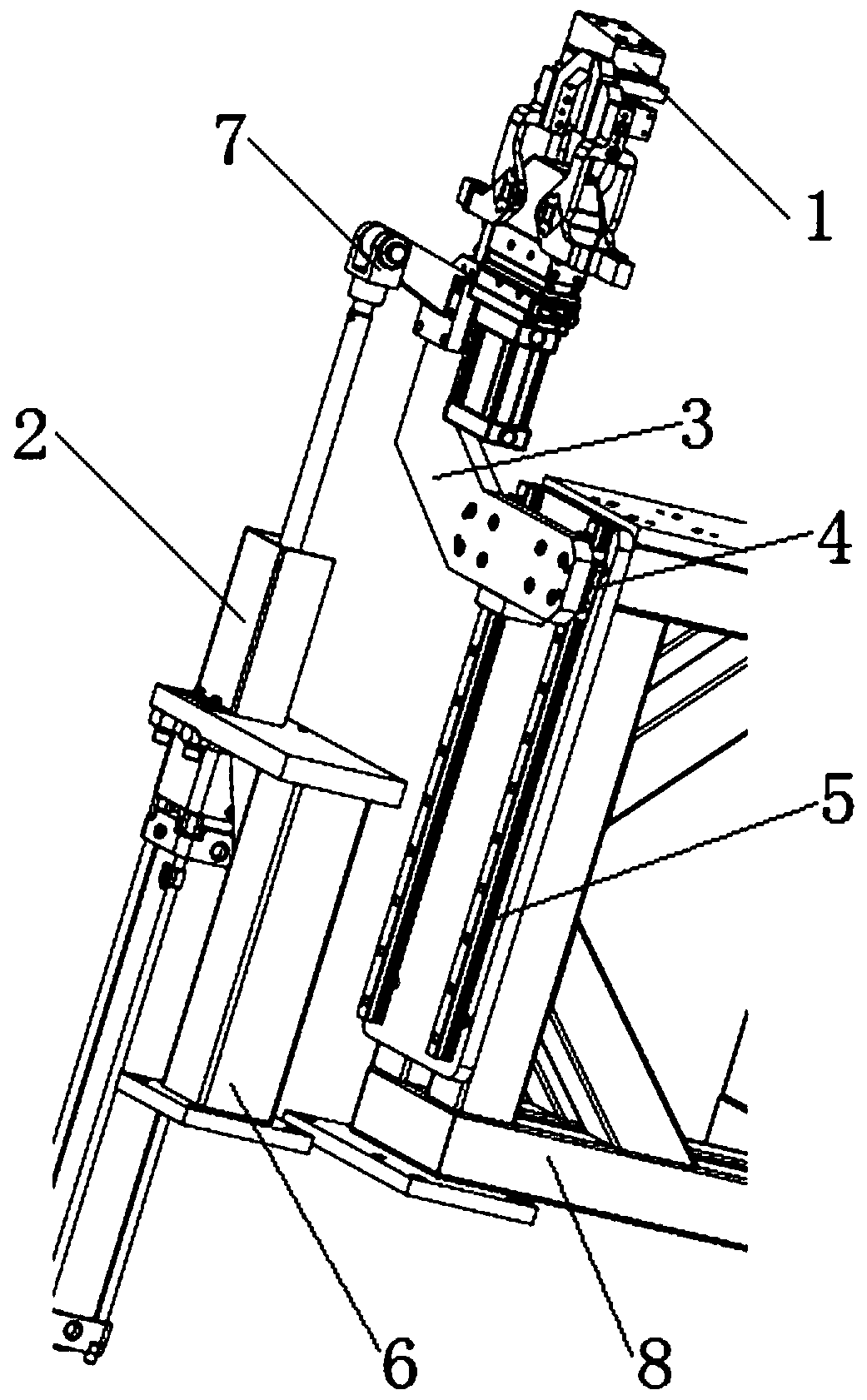 Method for improving positioning strength of built-in clamp