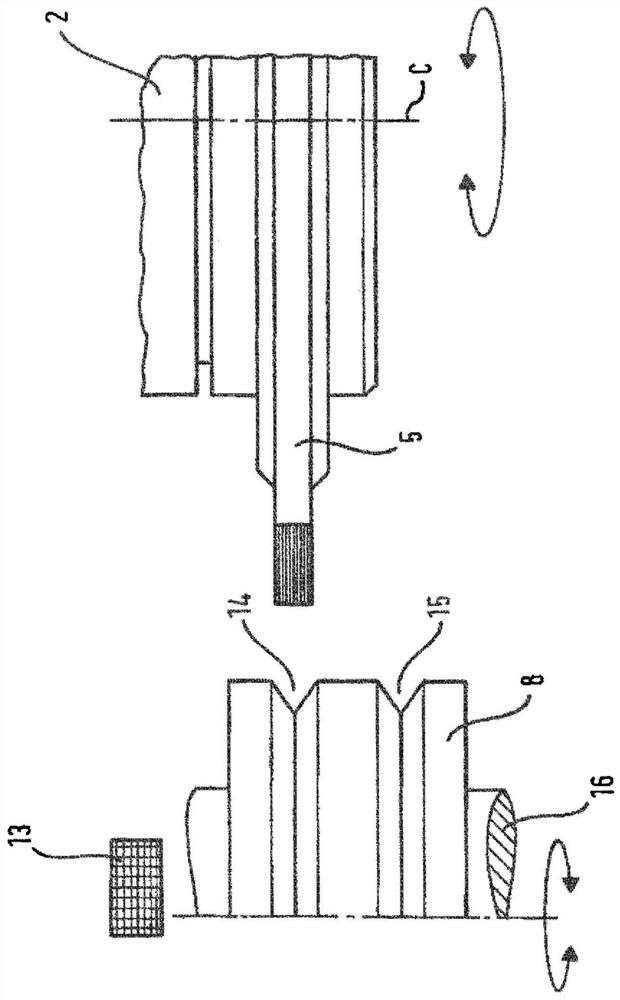 Method and grinding machine for grinding workpieces with grooves