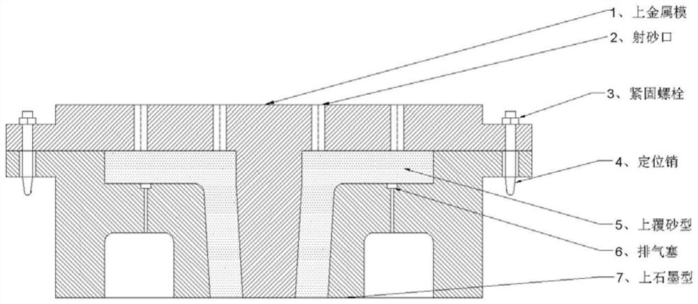 Graphite mold for sand-coated molding and application of graphite mold