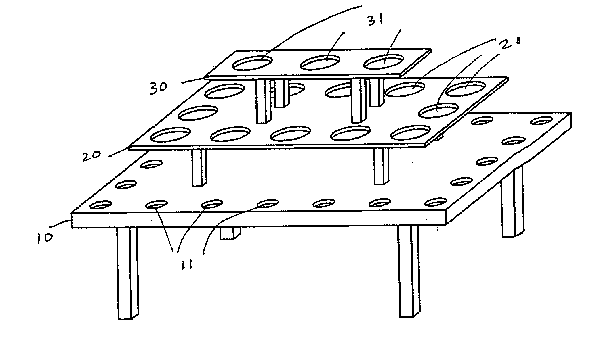 Display table for artificial flowers and other objects