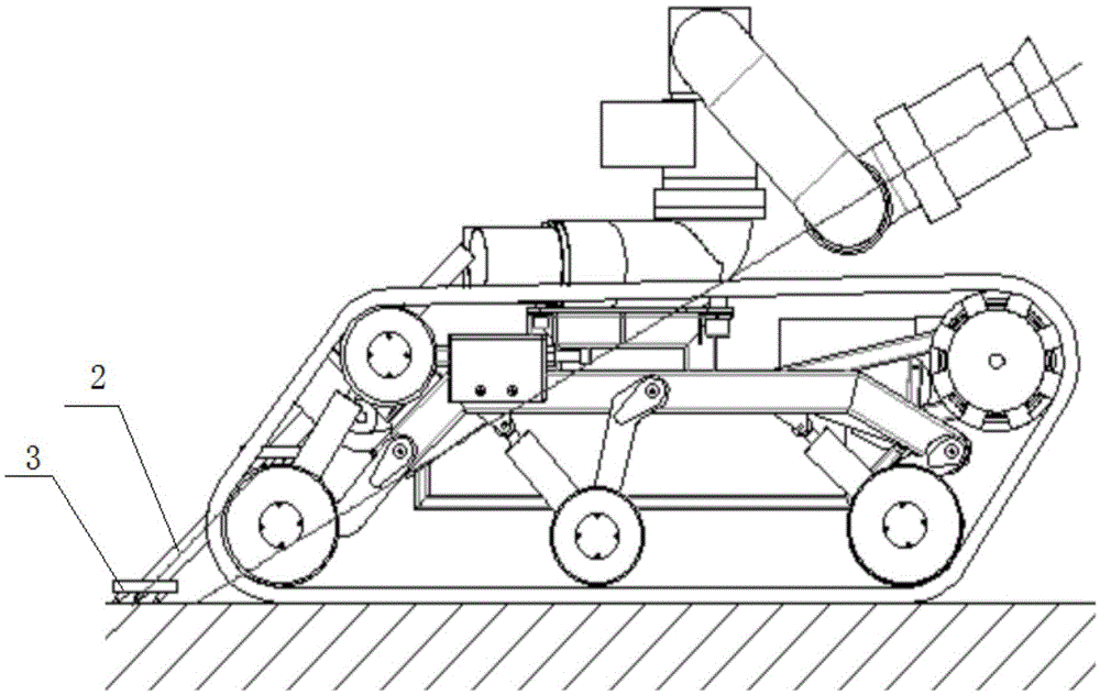 Auxiliary supporting device of firefighting robot