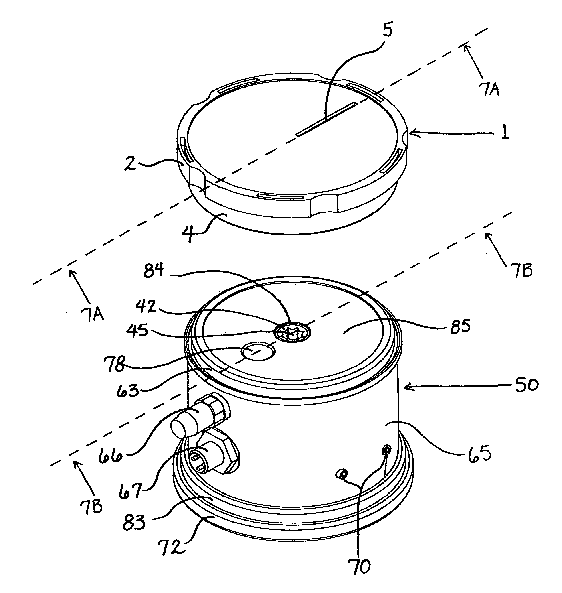 Single use sterile slit impact sampling cassette with rotatable capture tray